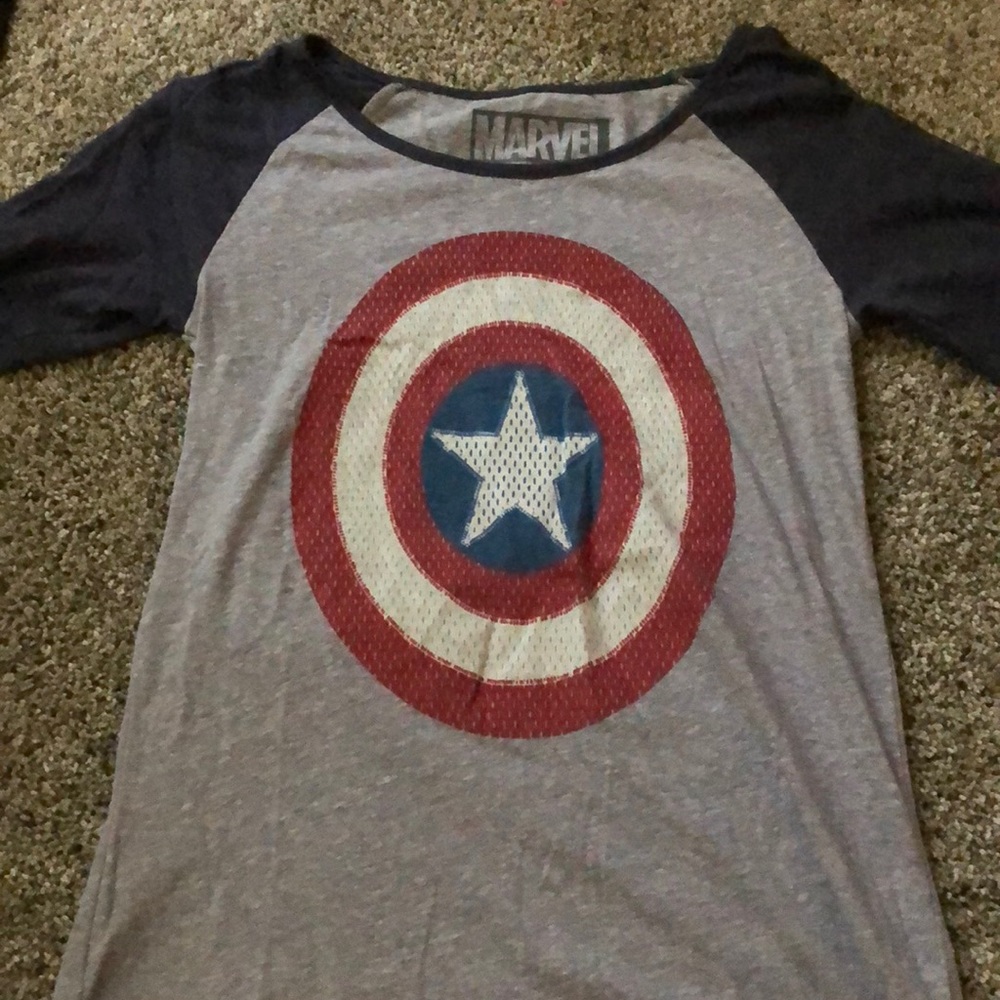 Marvel Captain America baseball tee